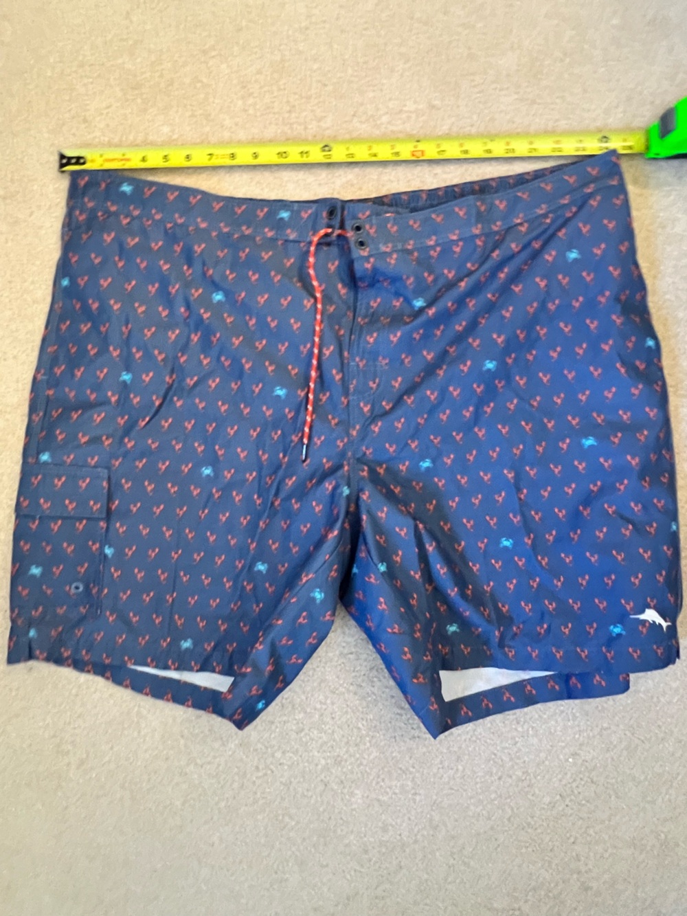 Tommy Bahama Relax Swim Trunks 3XB Blue Lobster Crab Print Big & Tall